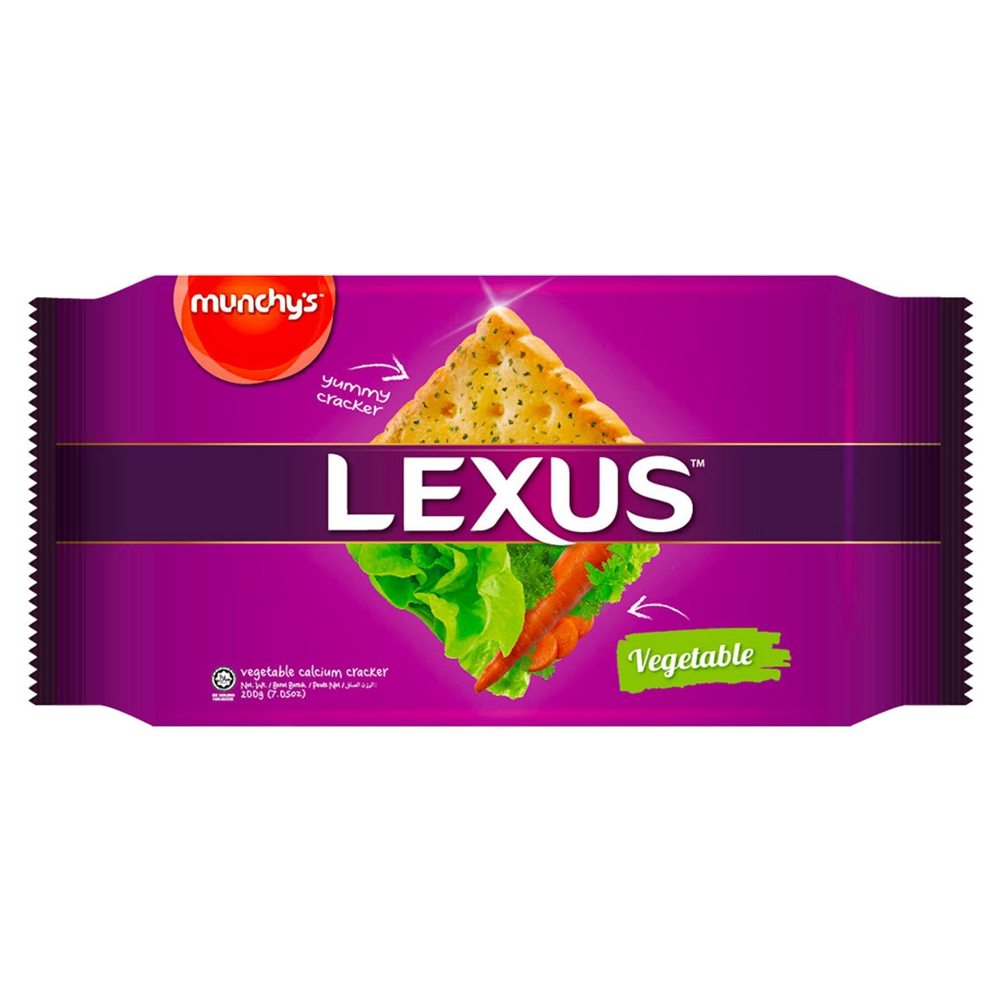 MUNCHY'S LEXUS VEGETABLE CRACKERS 200GM