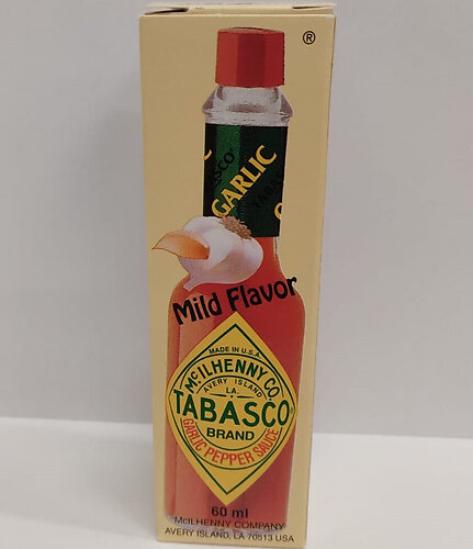 TABASCO GARLIC PEPPER SAUCE 60ML (MILD)