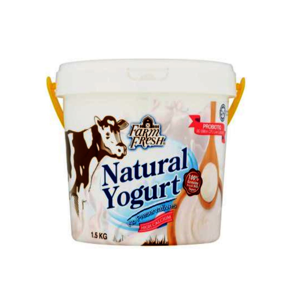 FARM FRESH NATURAL YOGHURT, 1.5KG