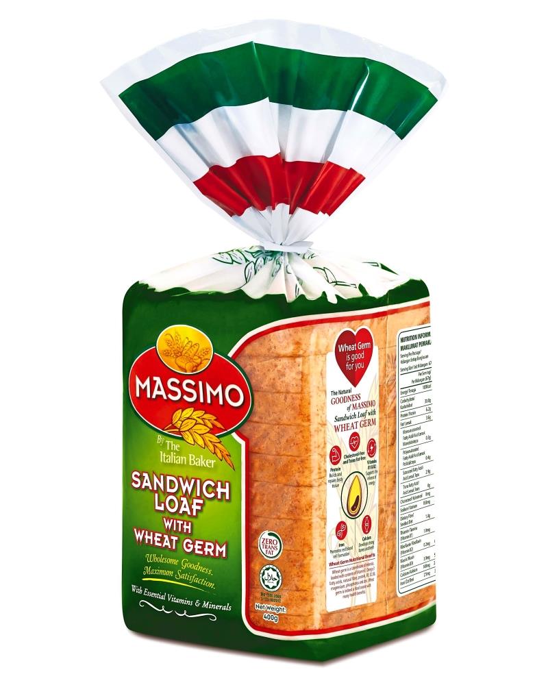 MASSIMO WHEAT GERM BREAD 400GM