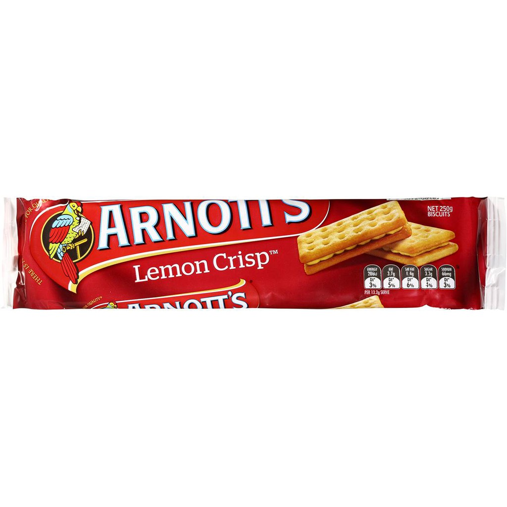 ARNOTT'S LEMON CRISP BISCUIT 250GM