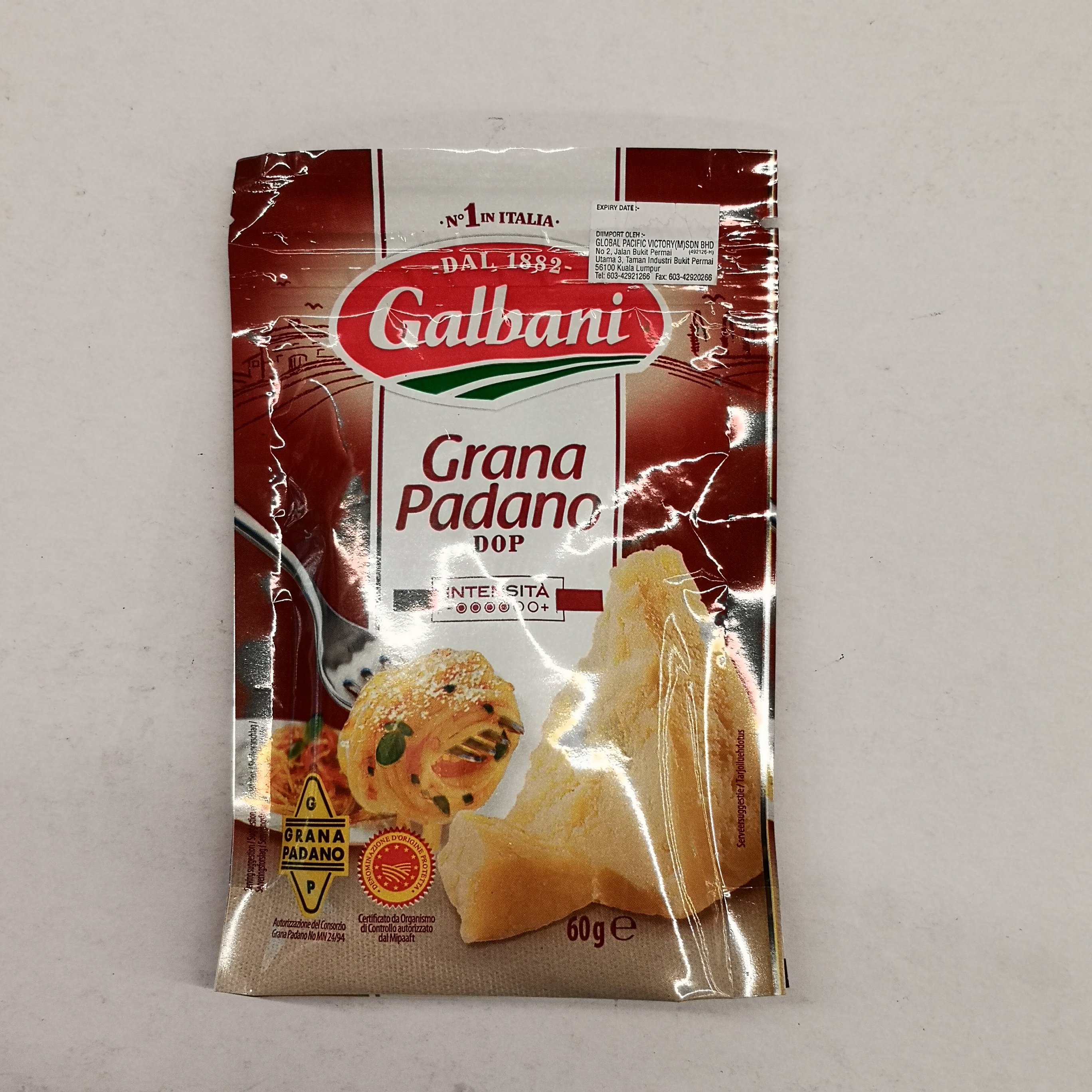 GRATED CHEESE PARMESAN GRANO PADANO 60GM