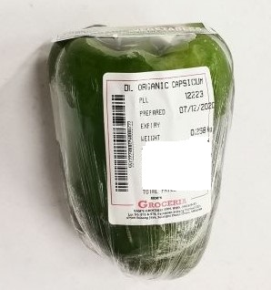 DL ORGANIC GREEN CAPSICUM (100 - 130 GM)