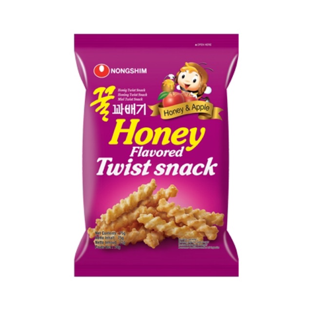 NONGSHIM HONEY FLAVORED TWIST SNACK 75G