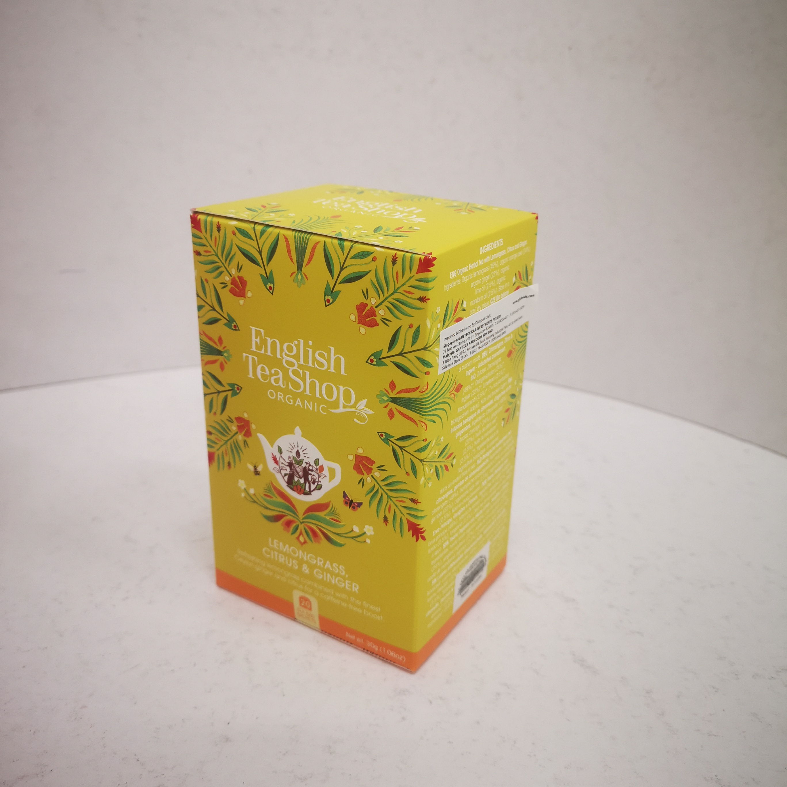 ENGLISH TEA SHOP ORGANIC LEMONGRASS, GINER & CITRUS TEA 20, 30GM