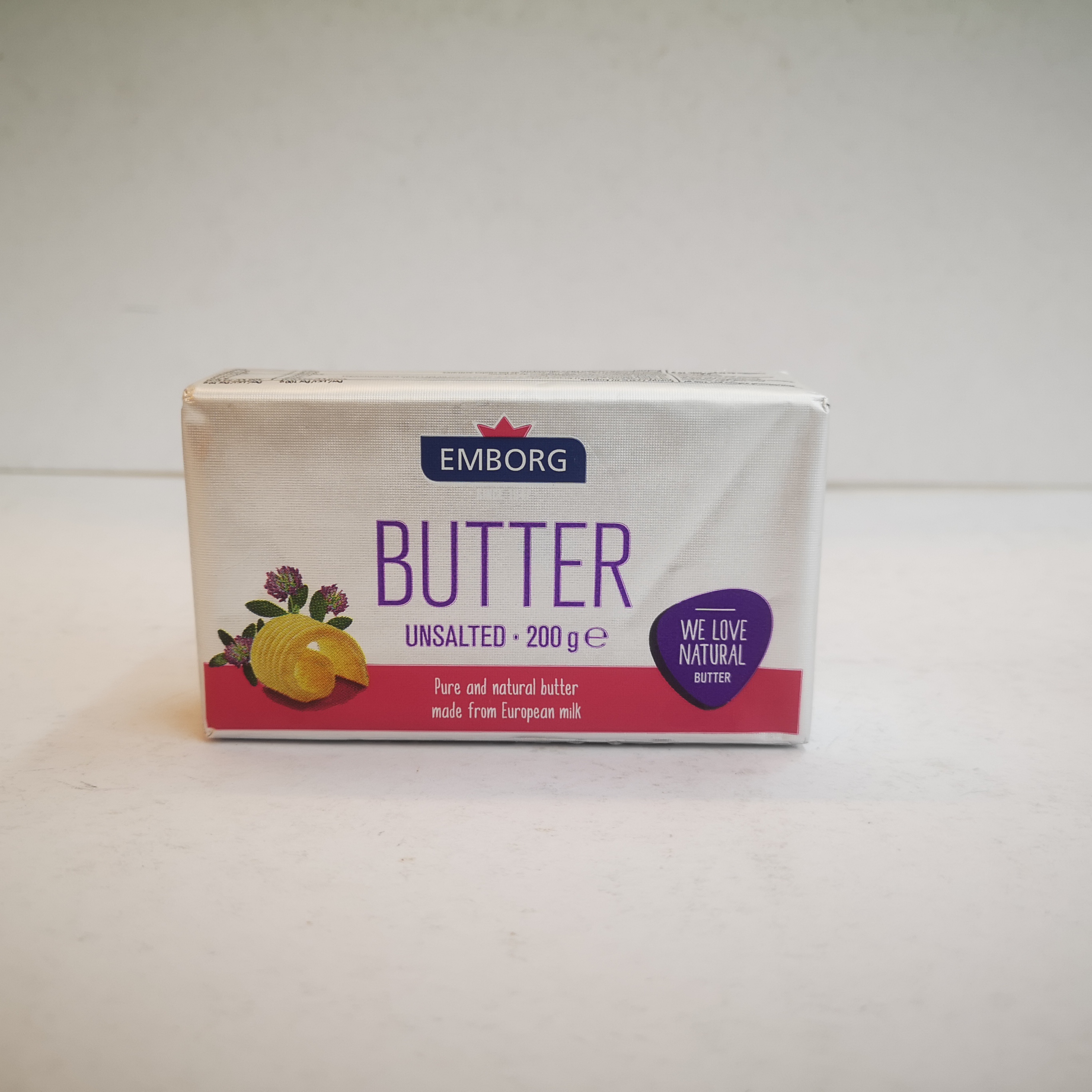 EMBORG BUTTER, 200G, UNSALTED