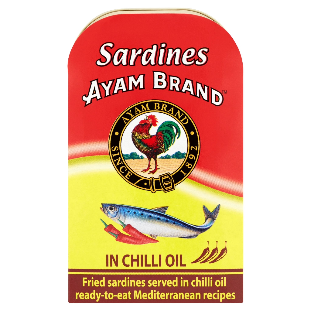 AYAM BRAND SARDINE IN EXTRA VIRGIN OLIVE OIL & CHILLI 120G