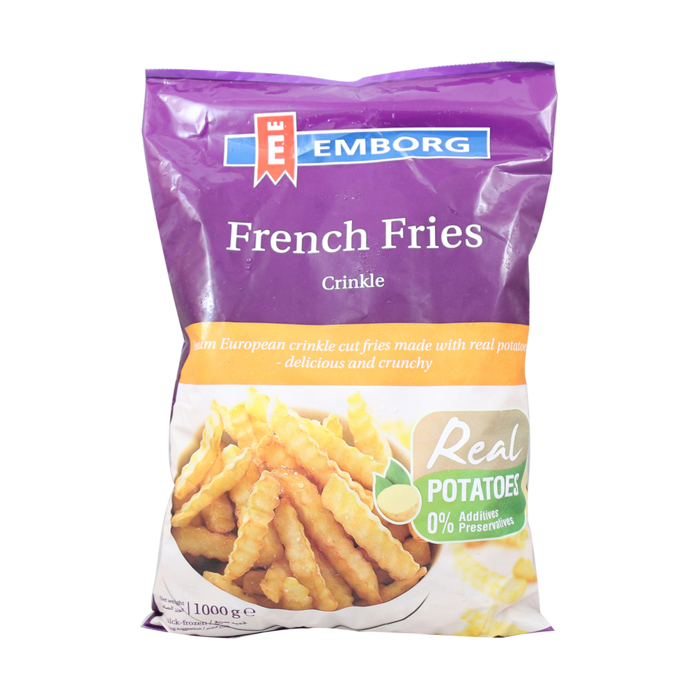 EMBORG CRINKLE CUT FRENCH FRIES 1KG