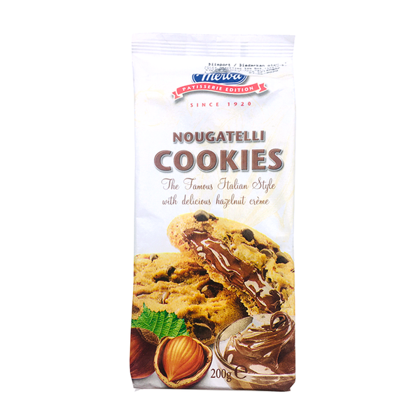 MERBA NOUGATELLI PASTISSERIE EDITION COOKIES WITH HAZELNUT CREAM 200G