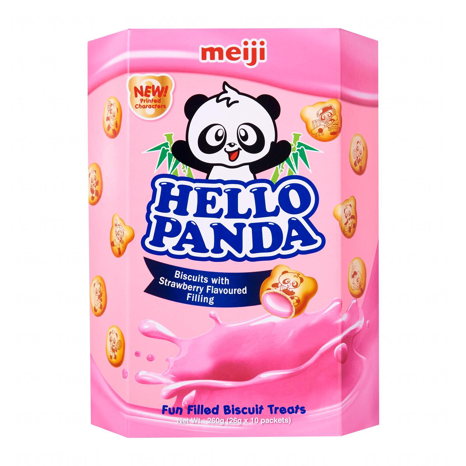 MEIJI HELLO PANDA Biscuits WITH STRAWBERRY FLAVOURED FILLING 260G