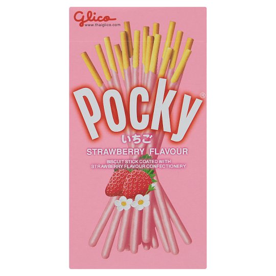 GLICO POCKY STRAWBERRY FLAVOUR BISCUIT STICK 38G