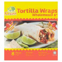 KAWAN WHOLEMEAL TORTILLA WRAPS 8IN, 360GM