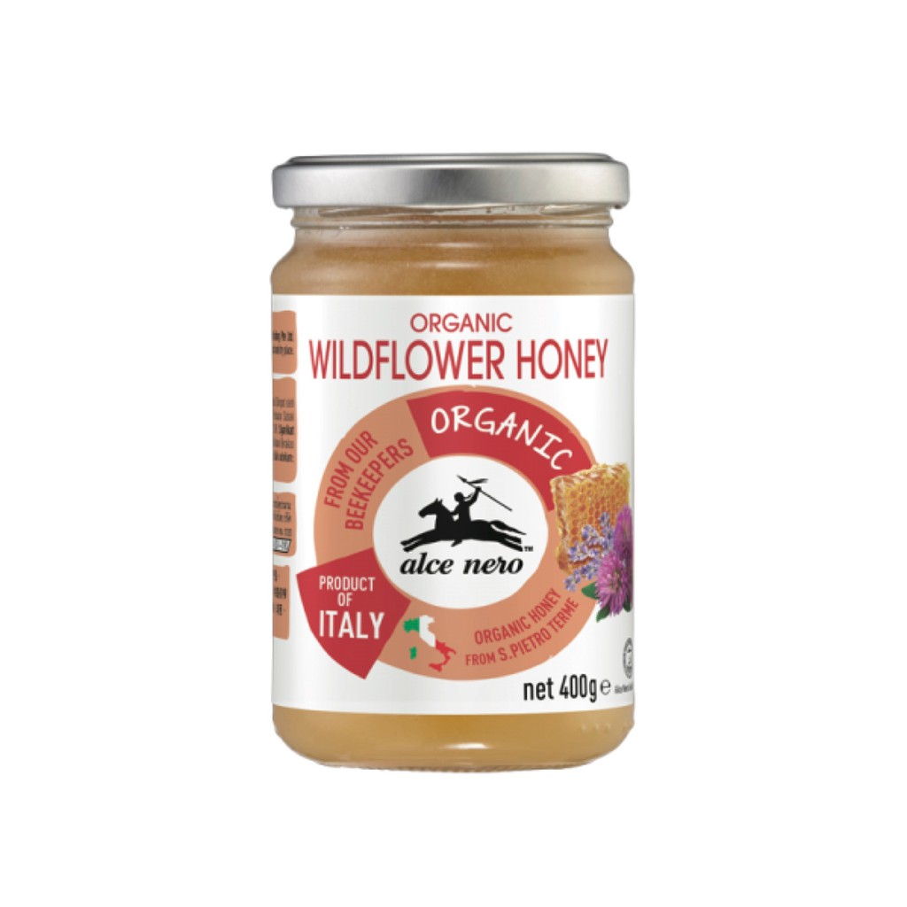 ALCE NERO ORGANIC WILD FLOWER HONEY 400GM