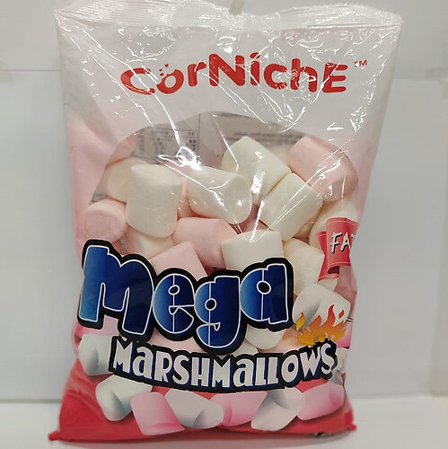 CORNICHE MEGA MARSHMALLOWS 300GM WHITE PINK 