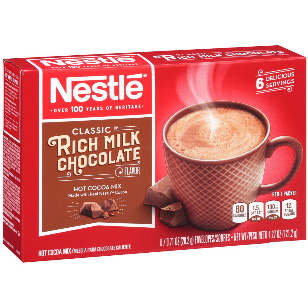 NESTLE HOT COCOA MIX MILK, 4.27OZ, RICH