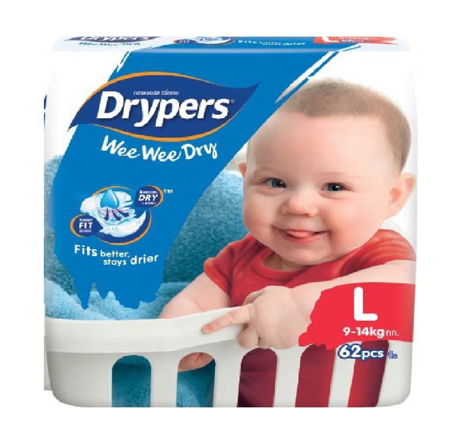 DRYPERS WEE WEE DRY MEGA PACK, L62