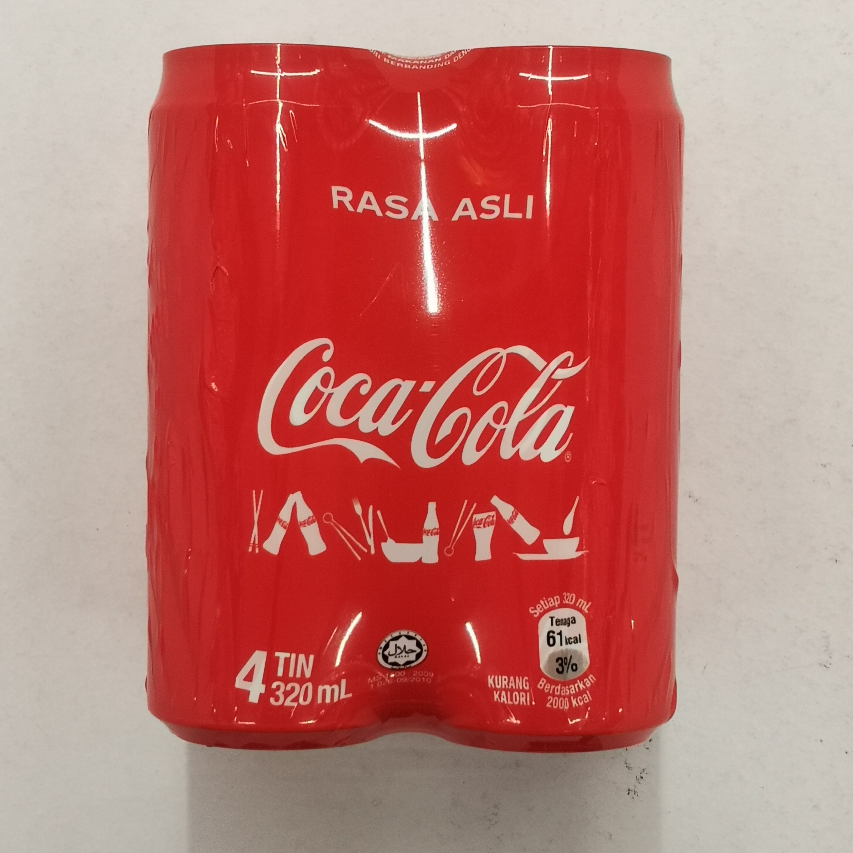 COCA COLA CARBONATED 4X320ML ZERO