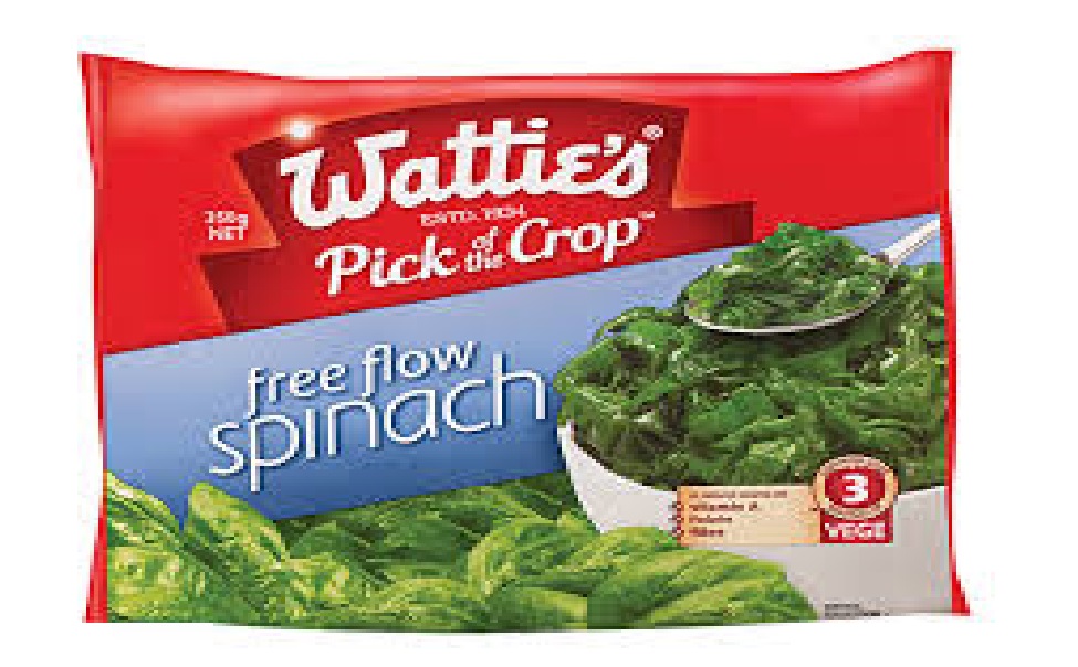 WATTIE'S FREE FLOW SPINACH 350GM