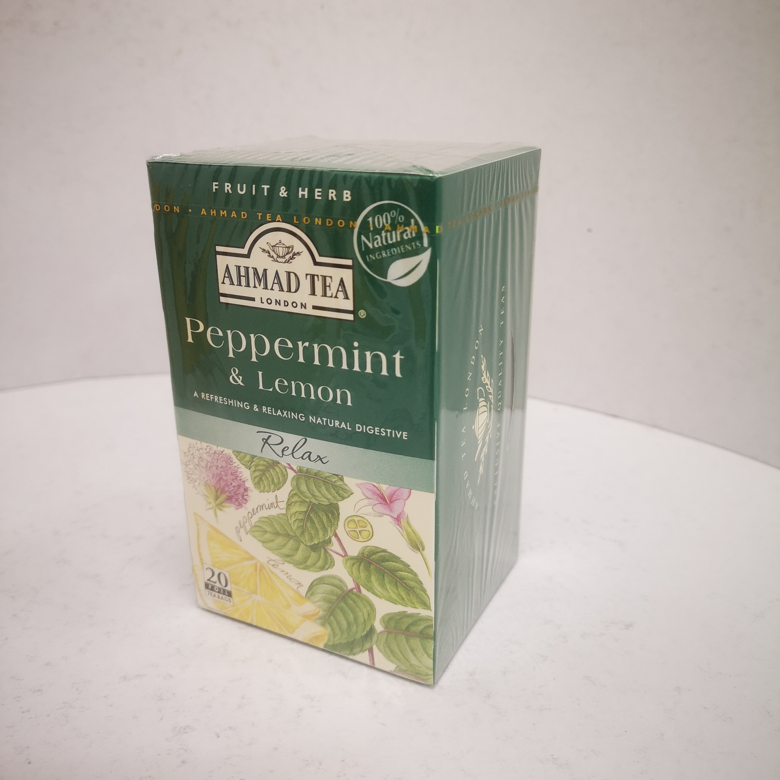 AHMAD TEA PEPPERMINT & LEMON TEA 20S, 30G