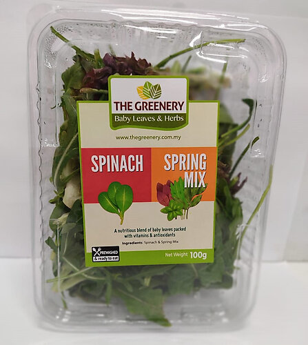 THE GREENERY HALF SPINACH SPRING MIX 100GM