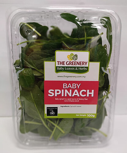 THE GREENERY CLASSIC BABY SPINACH 100GM