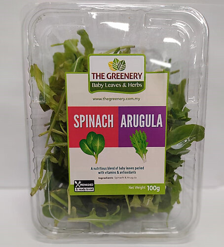 THE GREENERY HALF SPINACH ARUGULA 100GM