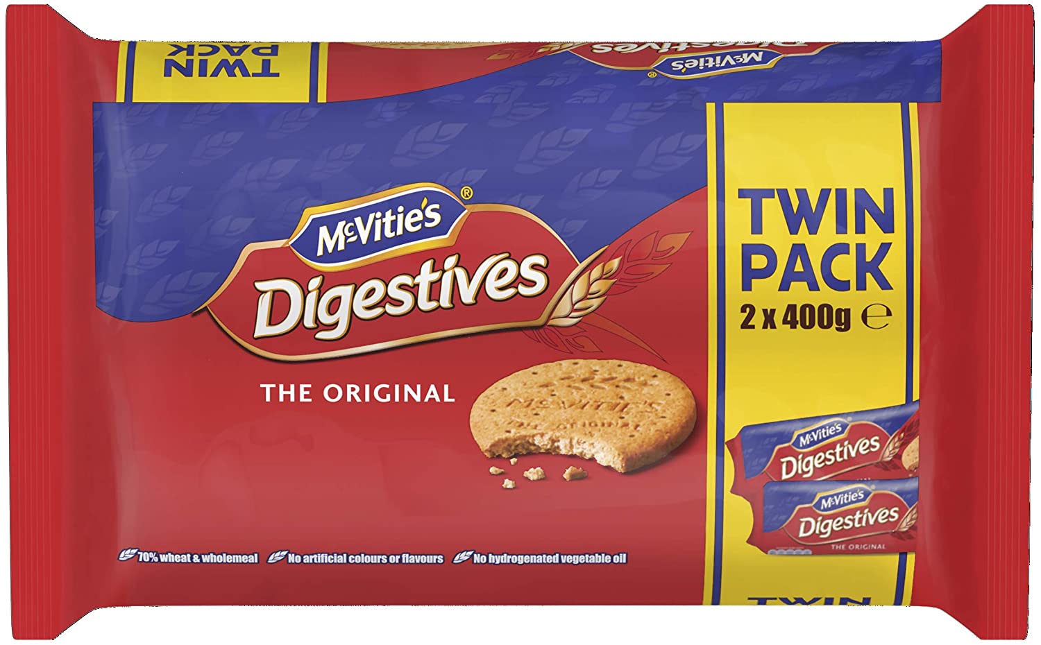 MCVITIES DIGESTIVE BISCUIT TWIN PACK 400GX2S