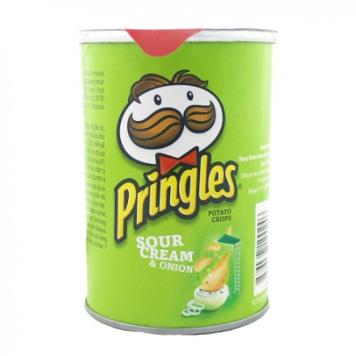 PRINGLES POTATO CRISPS SOUR CREAM AND ONION 42G