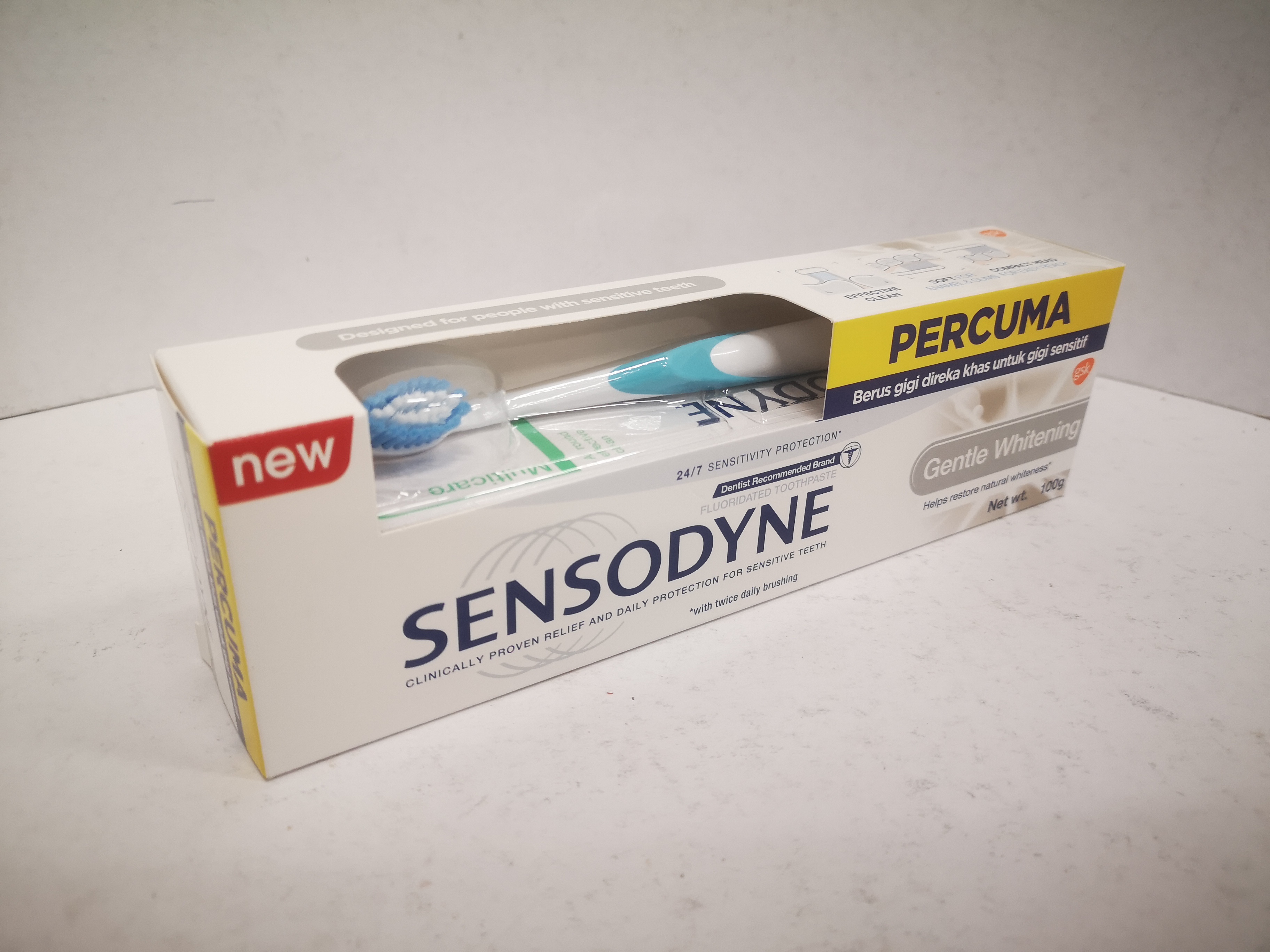 SENSODYNE WHITENING TOOTH PASTE FOC TOOTH BRUSH 100G