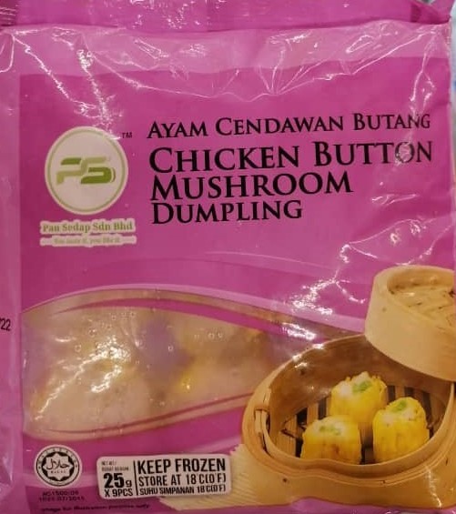 PAU SEDAP CHICKEN BUTTON MUSHROOM DUMPLINGS 9S, 225G