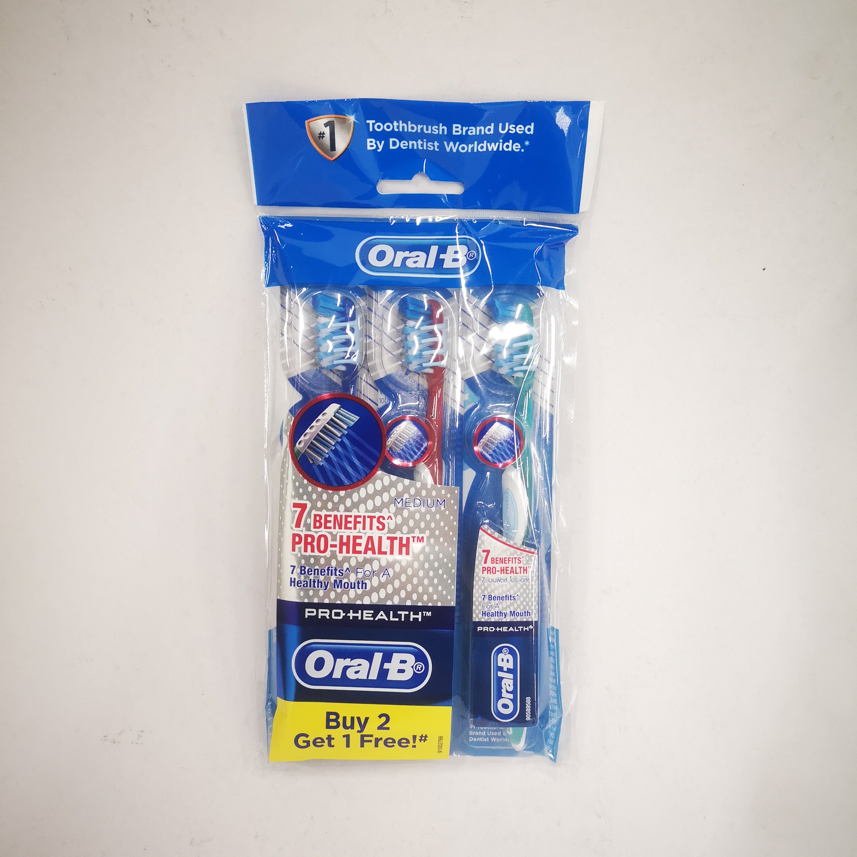 ORAL B CROSS ACTION PH 7 BENIFITS TOOTHBRUSH 2S