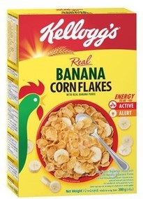 KELLOGGS BANANA CORN FLAKES CEREAL 300G