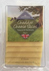 SOMERDALE SLICE CHEESE, 150G, WHITE CHEDDAR