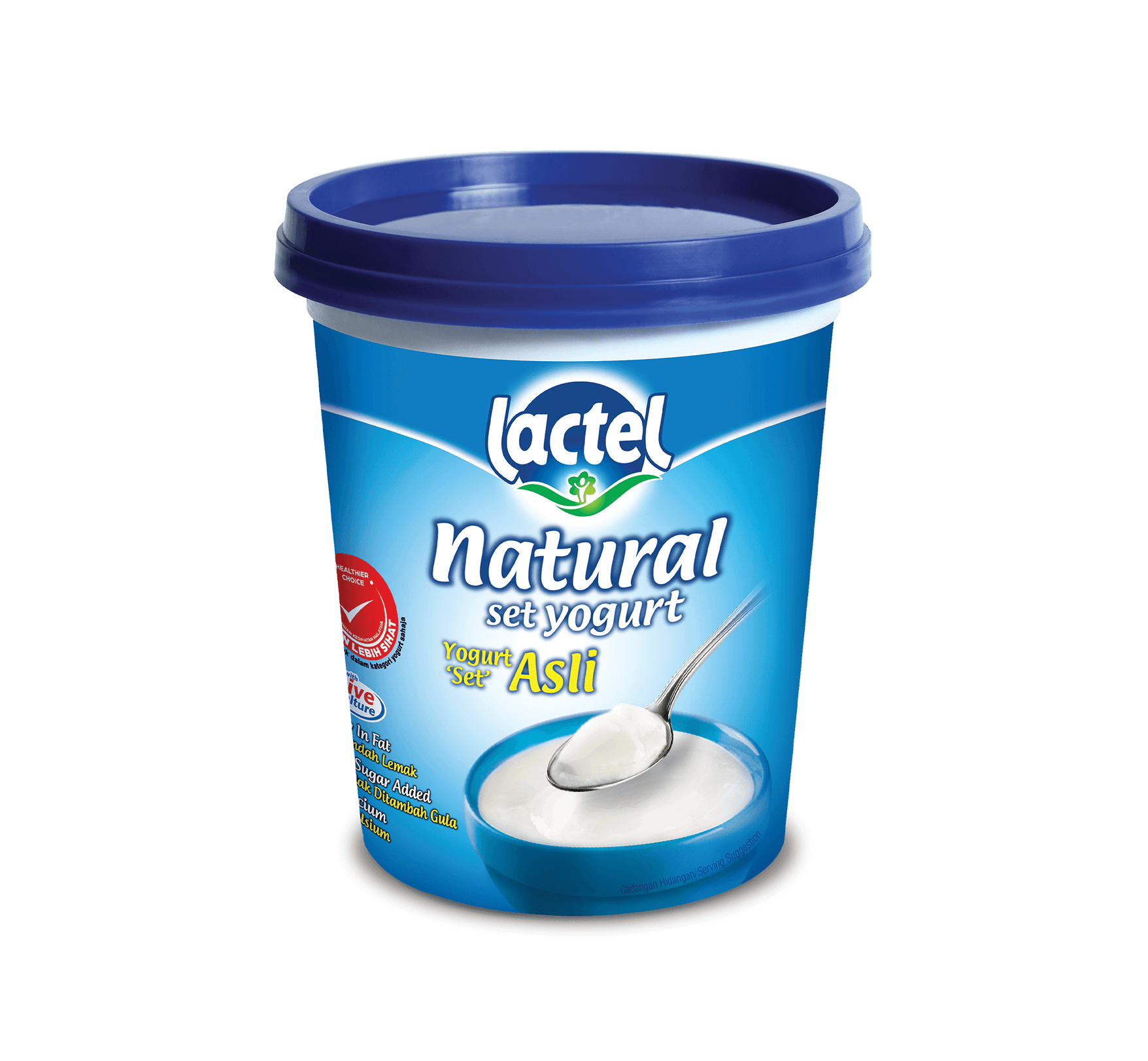 LACTEL NATURAL SET YOGHURT, 470G