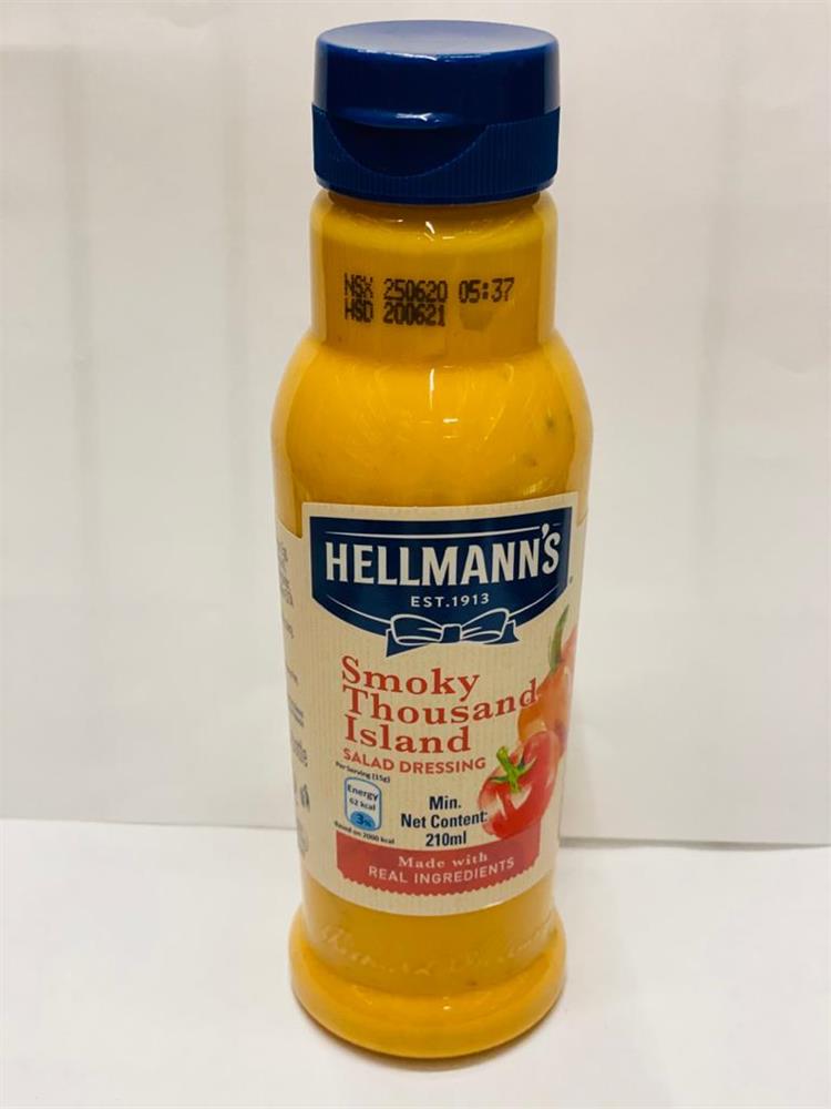 HELMANNS SMOKY THOUSAND ISLAND SALAD DRESSING, 210ML