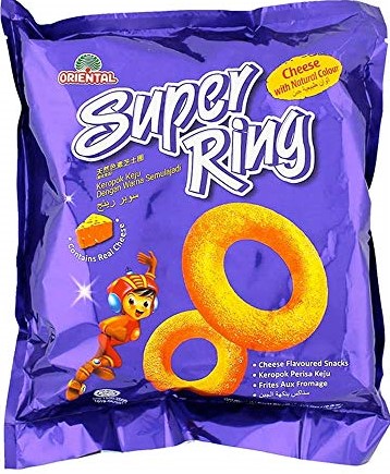 ORIENTAL SUPER RING CHEESE FLAVOURED SNACKS FAMILY PACK 8S, 14G