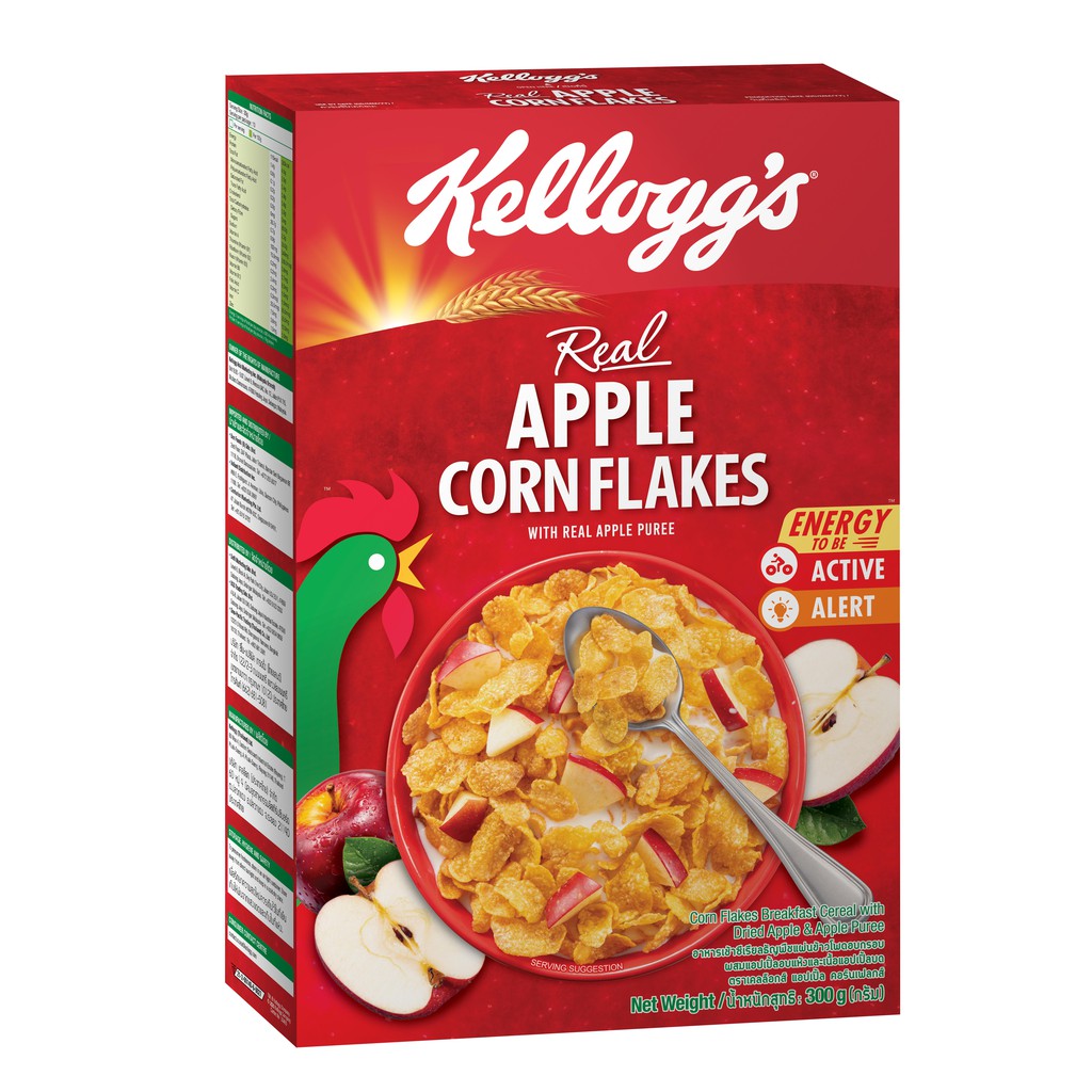 KELLOGGS APPLE CORN FLAKE CEREAL 300G