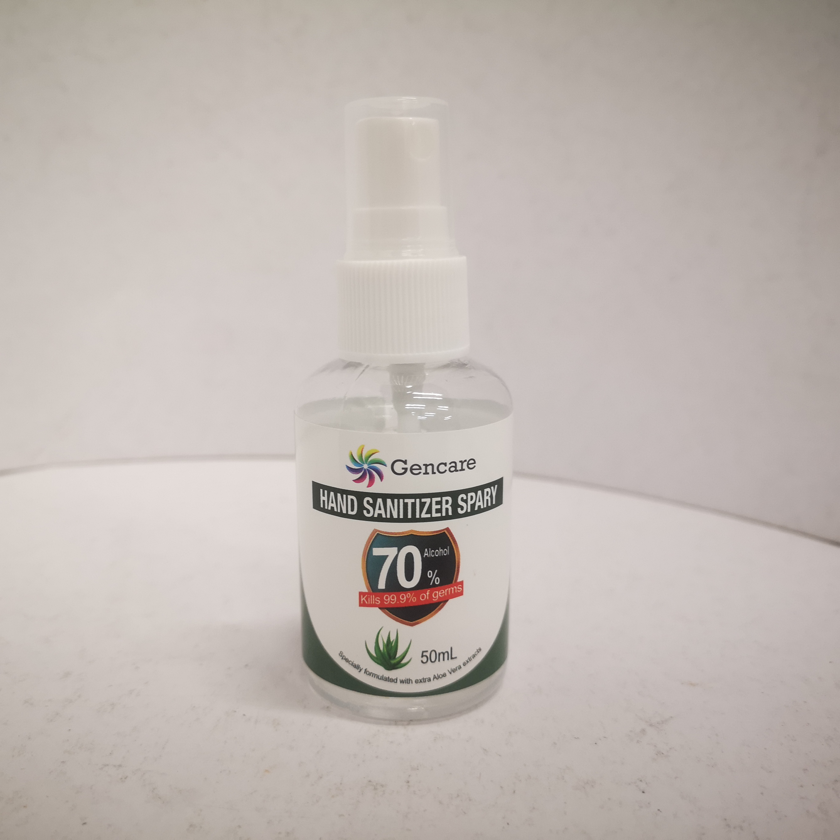 GENCARE H/SPRAY SANITIZER 50ML ALOE VERA