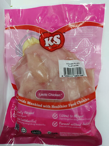 KEESONG FIRST ORGANIC FROZEN LACTO CHICKEN FILLET 500GM