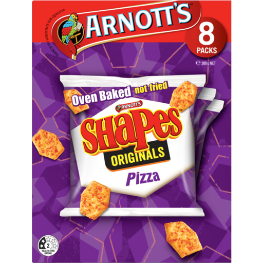 ARNOTT'S SHAPE MULTIPACK, 200G, PZZA