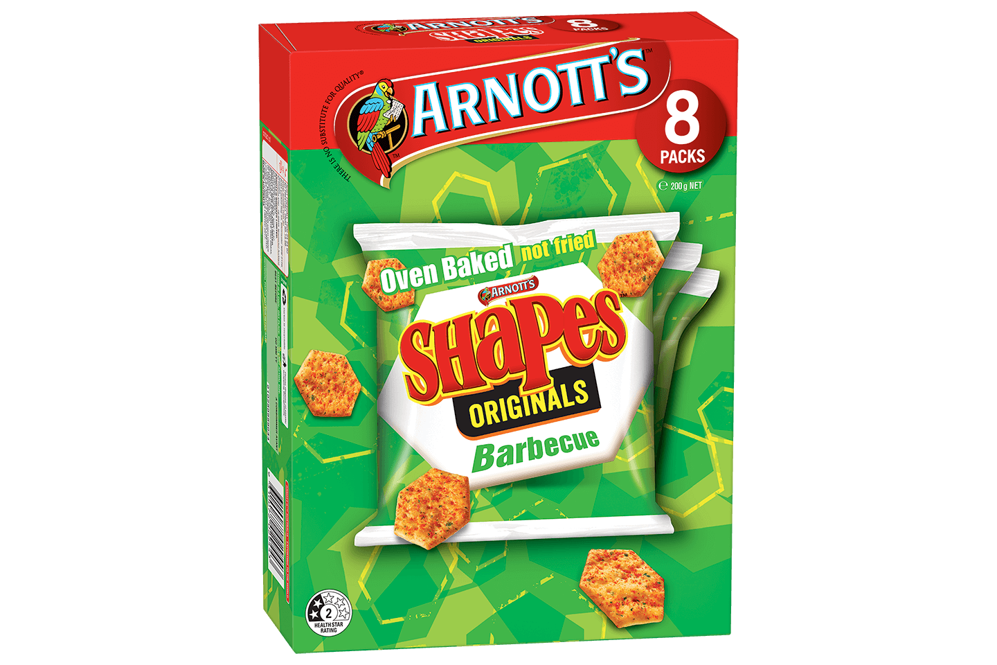 ARNOTT'S SHAPE MULTIPACK, 200G, BBQ