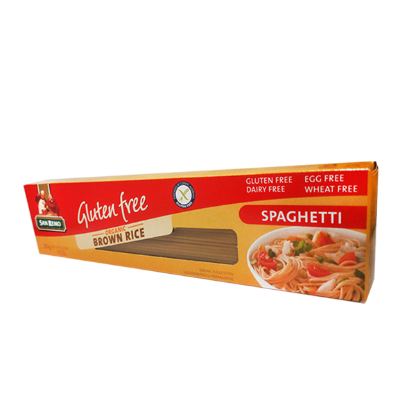 SAN REMO GLUTEN FREE BROWN Rice SPAGHETTI, 250G