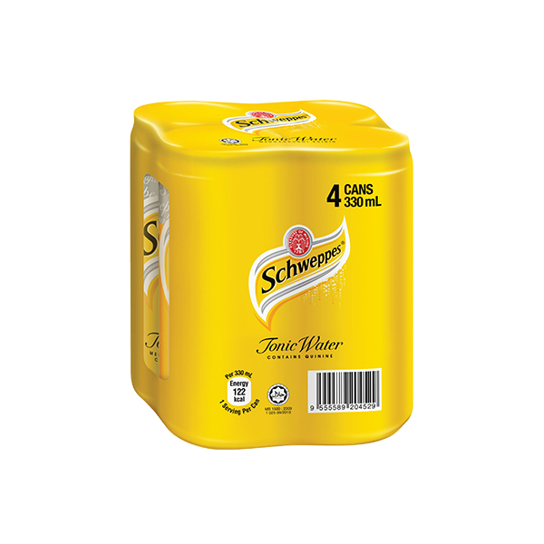 SCHWEPPES DRY GINGER ALE 320MLX4