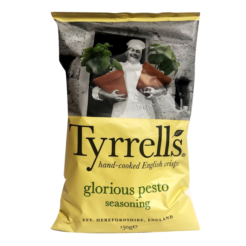 TYRRELL'S GLORIOUS PESTO CHIPS 150G