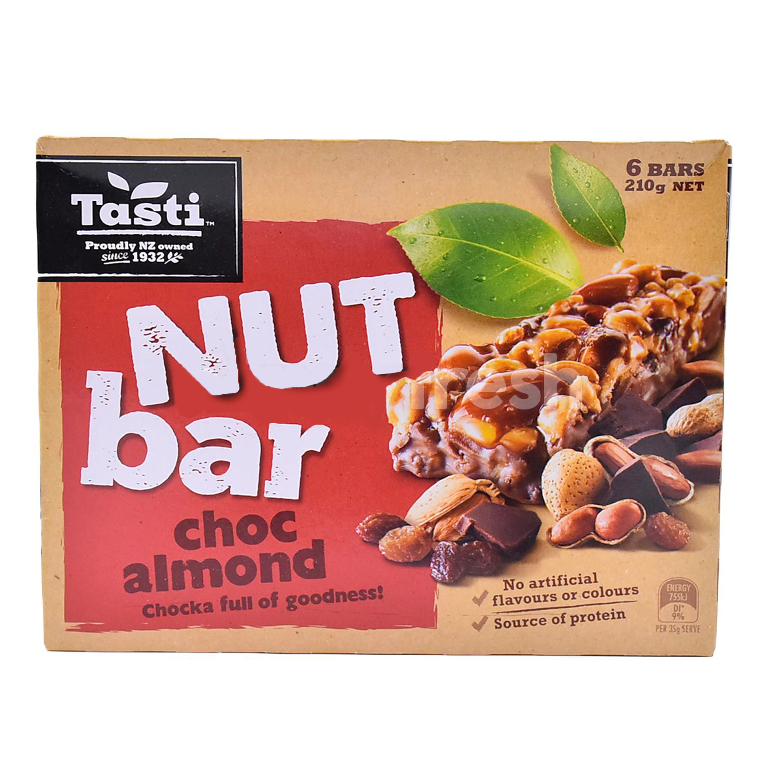 TASTI NUT CHOCOLATE ALMOND BAR 6X35G