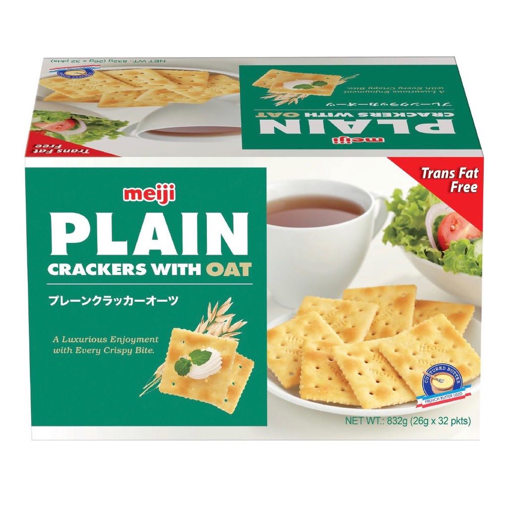 MEIJI PLAIN CRACKERS WITH OAT 832G