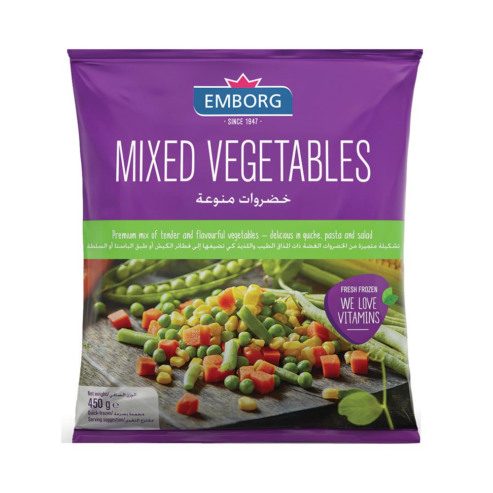 EMBORG FROZEN MIXED VEGETABLES 450G