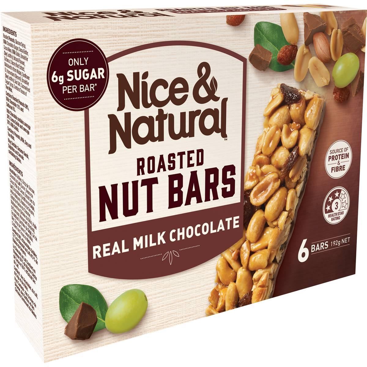 NICE & NATURAL CHOCOLATE ROASTED NUT BAR, 192G