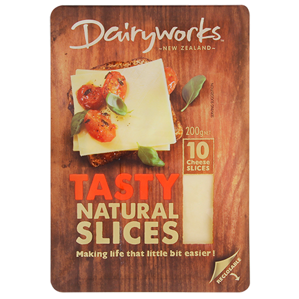 DAIRYWORKS TASTY NATURAL SLICES 200G