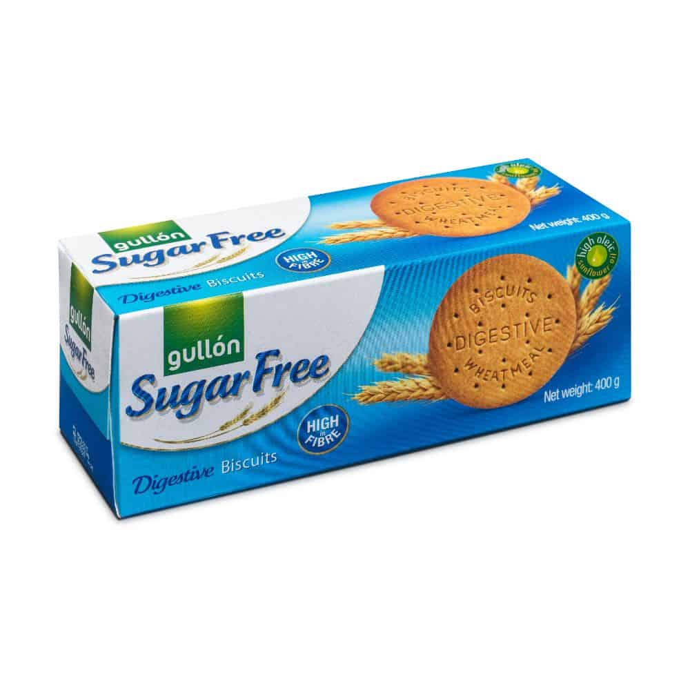 GULLON Sugar FREE DIGESTIVE WHOLEMEAL Biscuits 400G